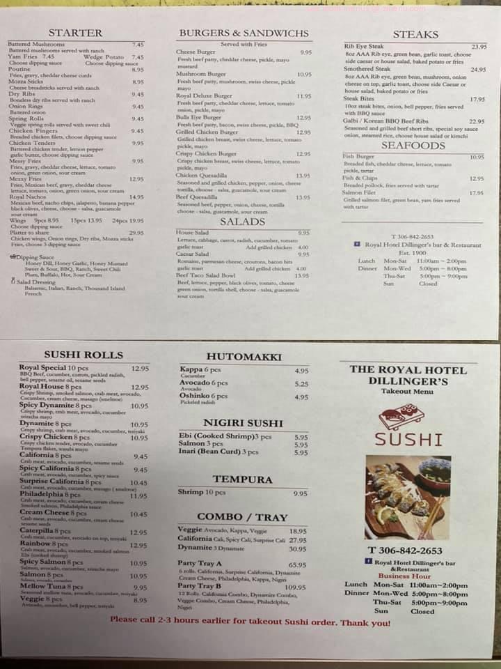 Full Takeout Menu
